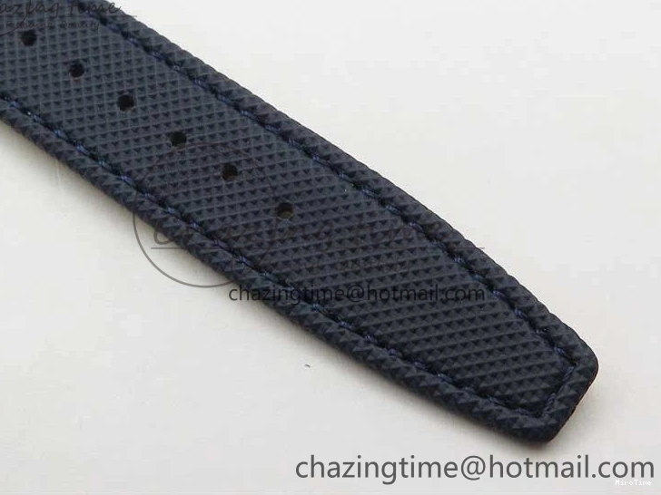 MIROTIME 0304 Reliable Pilot Chrono Blue Angels Black Ceramic ZF Best Edition on Blue Leather Strap A 7088